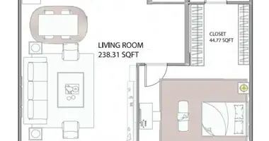 Appartement 1 chambre dans Ajman, Émirats arabes unis