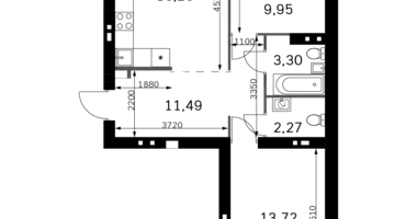 Appartement 2 chambres dans Odincovskij gorodskoj okrug, Russie