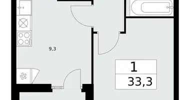 1 room apartment in Troitsk, Russia