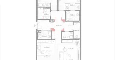 Apartamento 2 habitaciones en Moscú, Rusia