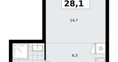 Квартира 1 комната в район Троицк, Россия