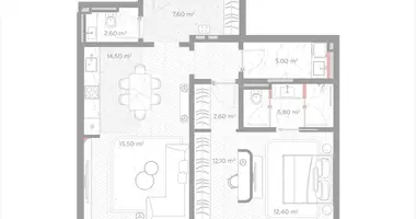 1 room apartment in Moscow, Russia