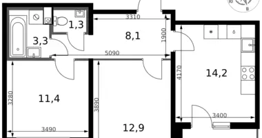 Квартира 2 комнаты в Ленинский городской округ, Россия