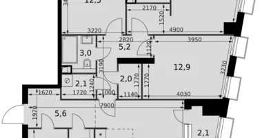 Apartamento 4 habitaciones en Moscú, Rusia