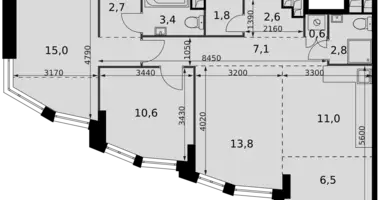 Appartement 3 chambres dans Moscou, Russie