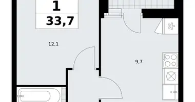 1 room apartment in Kommunarka, Russia