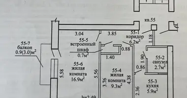 Mieszkanie 2 pokoi w Grodno, Białoruś