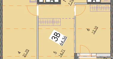 Wohnung 3 zimmer in Minsk, Belarus