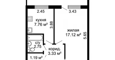 Mieszkanie 1 pokój w Mińsk, Białoruś