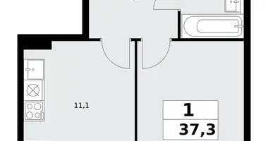 1 room apartment in Kommunarka, Russia