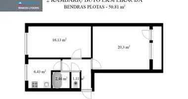 Appartement 2 chambres dans Kaunas, Lituanie