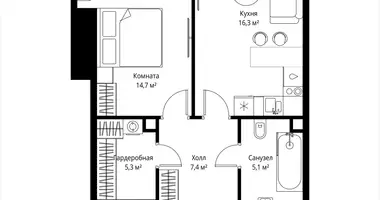 Mieszkanie 1 pokój w Moskwa, Rosja