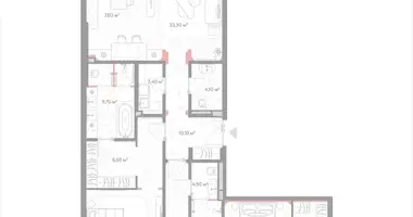 Apartamento 2 habitaciones en Moscú, Rusia