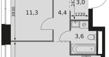 Apartamento 3 habitaciones en Moscú, Rusia