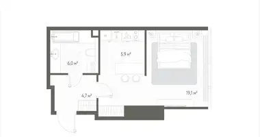 1 room apartment in Russia