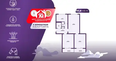 3 room apartment in Minsk, Belarus