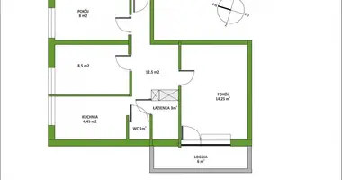 3 room apartment in Warsaw, Poland