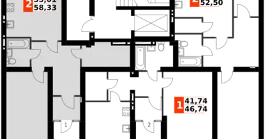 2 room apartment in Aprelevka, Russia