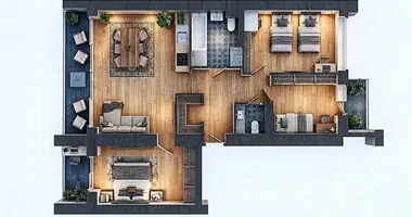 Apartamento 3 habitaciones en Minsk, Belarús