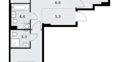 3 room apartment in Kommunarka, Russia