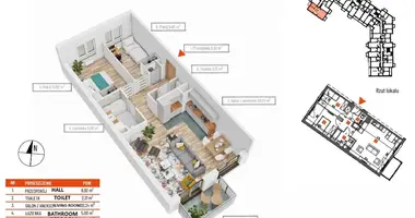 Wohnung 3 zimmer in Krakau, Polen