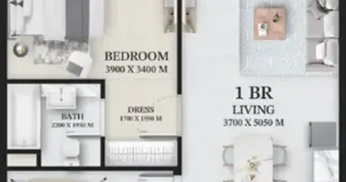 Apartamento 1 habitacion en Dubái, Emiratos Árabes Unidos