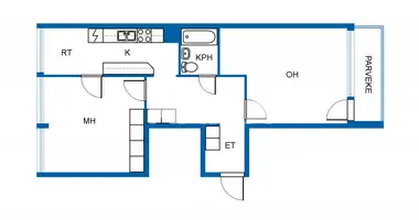 Mieszkanie 2 pokoi w Tornio, Finlandia