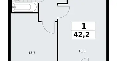 Квартира 1 комната в район Коммунарка, Россия