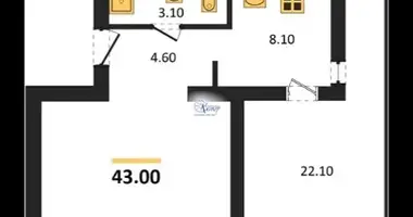 Apartamento 1 habitación en Kaliningrado, Rusia