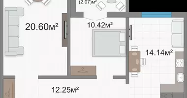 2 room apartment in Viazan