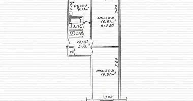 2 bedroom apartment in Svietlahorsk, Belarus
