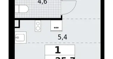 1 room apartment in Lagolovskoe selskoe poselenie, Russia