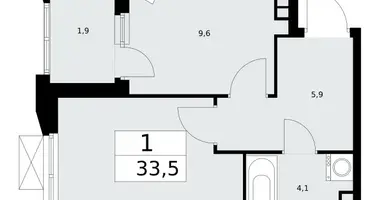 1 room apartment in Kommunarka, Russia