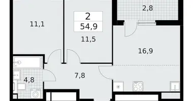 Apartamento 2 habitaciones en Krasnoye Selo, Rusia