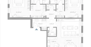 Apartamento 2 habitaciones en Moscú, Rusia