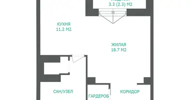 Mieszkanie 1 pokój w Mińsk, Białoruś