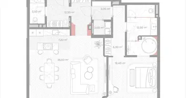 Appartement 1 chambre dans Moscou, Russie