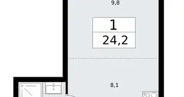 Mieszkanie 1 pokój w Wnukowo, Rosja