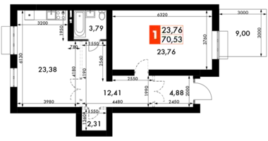 Квартира 2 комнаты в Одинцовский городской округ, Россия