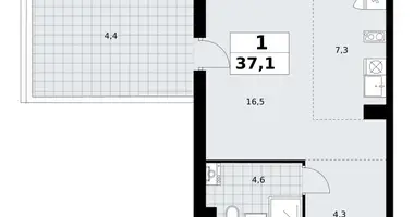 Appartement 1 chambre dans Kommunarka, Russie