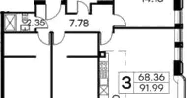3 bedroom apartment in Moscow, Russia