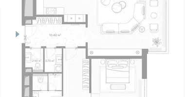 Appartement 1 chambre dans Moscou, Russie
