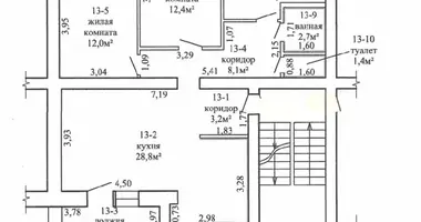 Wohnung 3 zimmer in Waukawysk, Belarus