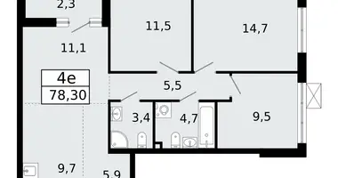 Wohnung 4 zimmer in Wsewoloschsk, Russland