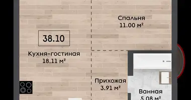 Квартира 2 комнаты в Колодищанский сельский Совет, Беларусь