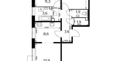 Appartement 3 chambres dans Lioubertsy, Russie