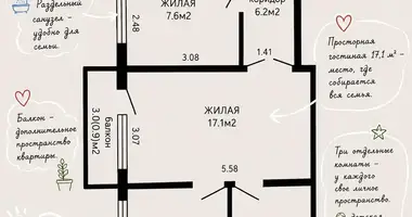 Wohnung 4 zimmer in Minsk, Belarus