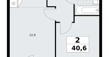 Apartamento 2 habitaciones en Vnukovo, Rusia
