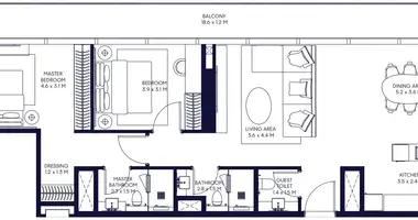 Appartement 2 chambres dans Doubaï, Émirats arabes unis