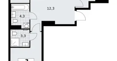 3 room apartment in Troitsk, Russia